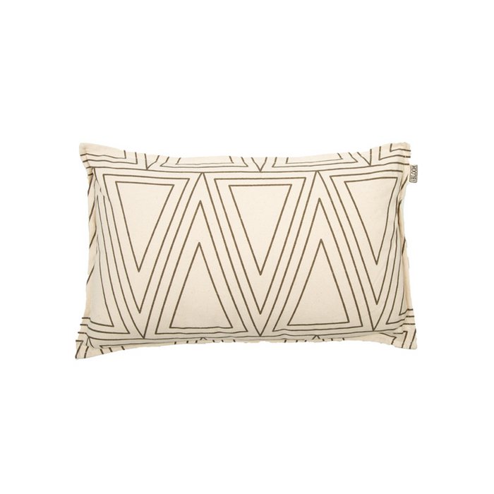 Kussen Noa gebroken wit/taupe 50x30 - MrsBLOOM - Casanovio