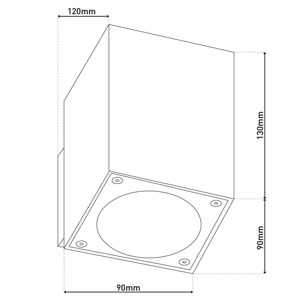 LED buitenwandlamp “Tessus” – Strak design met neerwaartse lichtbundel