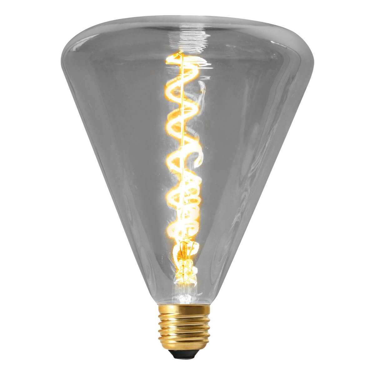 LED -lamp "Dilly" E27 versie 4 watt, metaal en glas in grijs