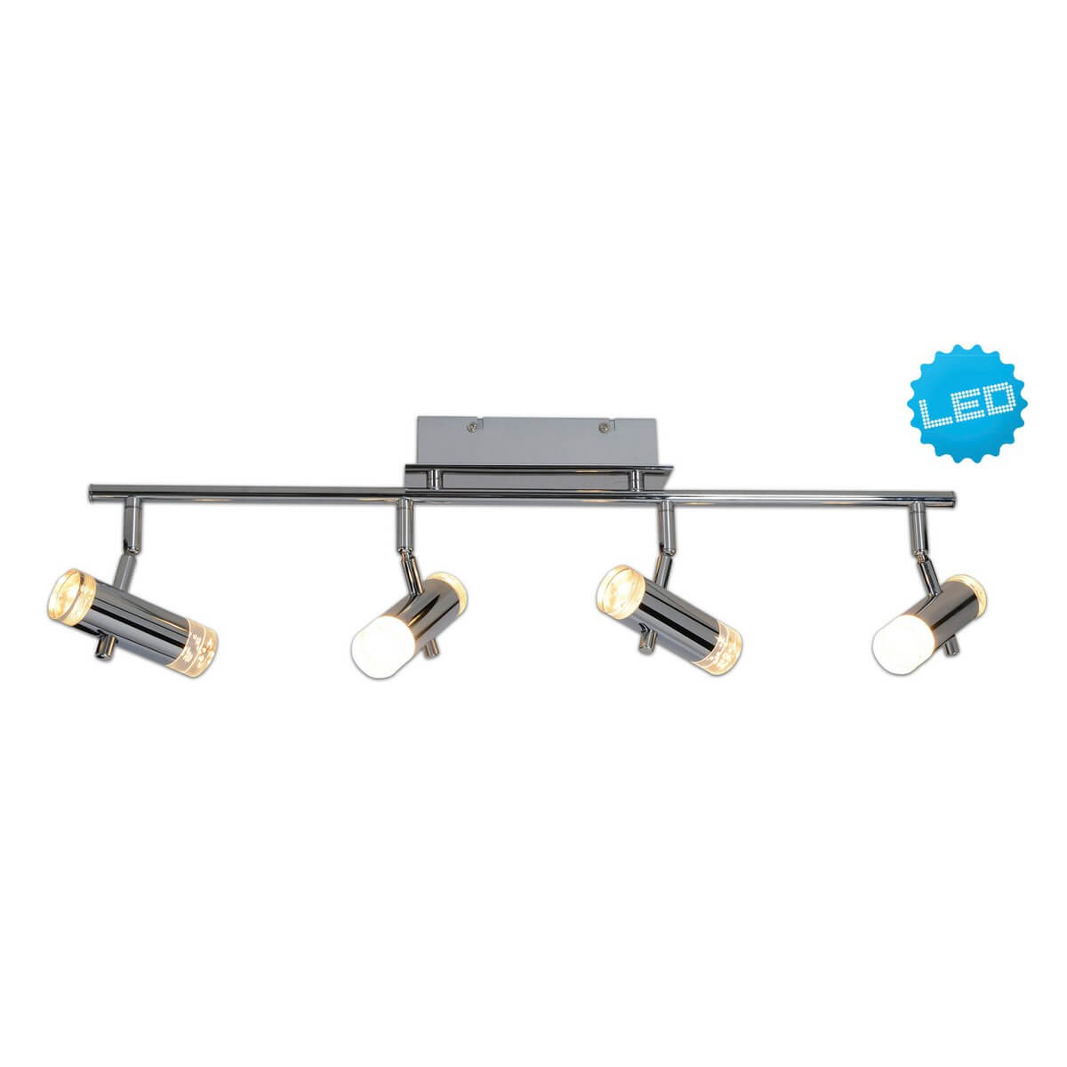 LED-plafondlamp “Garda” – 66 cm | Chroom & Acryl | Warm Wit LED