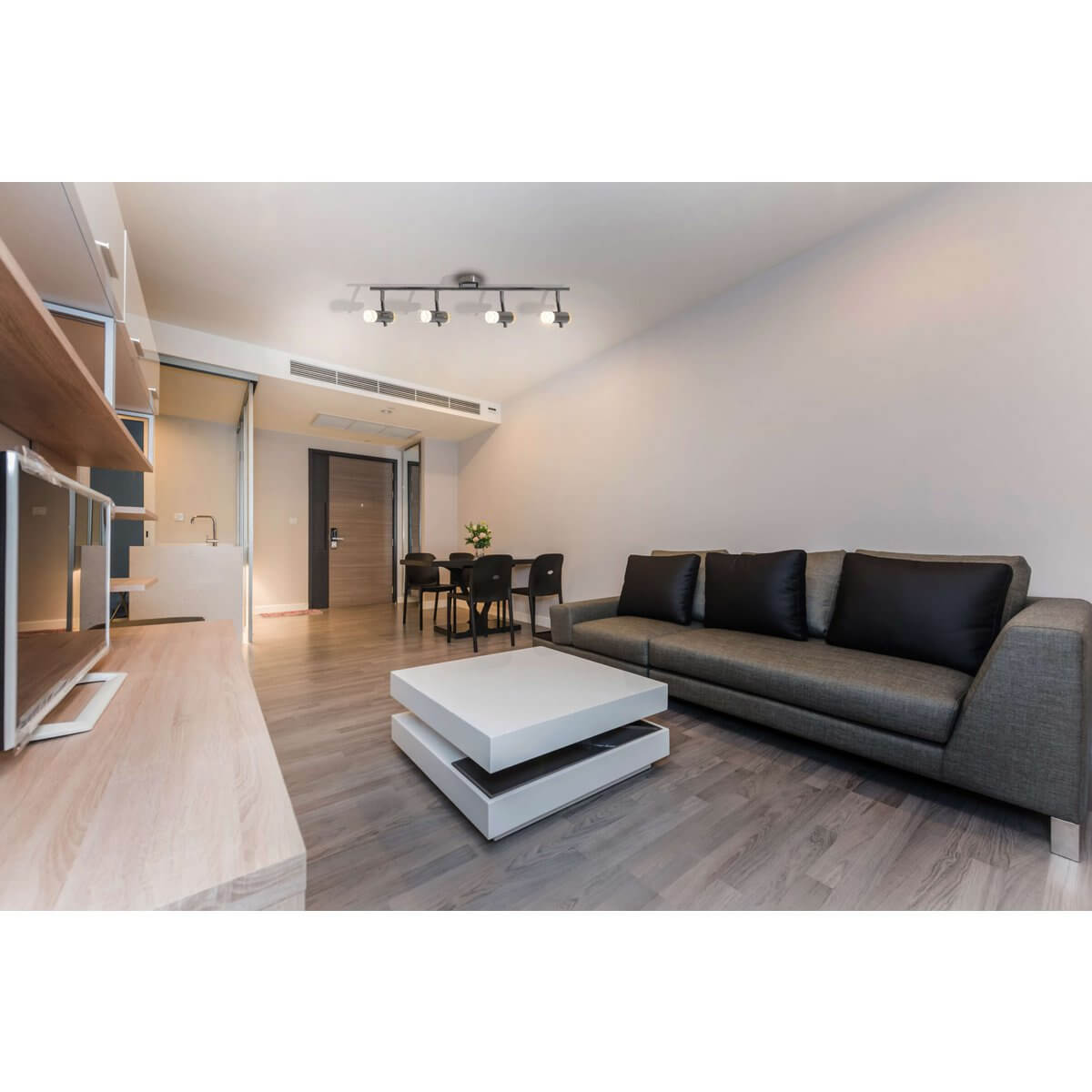 LED-plafondlamp “Garda” – 66 cm | Chroom & Acryl | Warm Wit LED