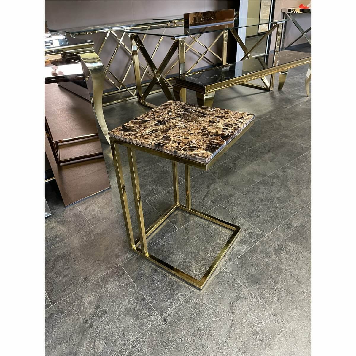 Laptop table Gold Marble - Luxury Living B.V.