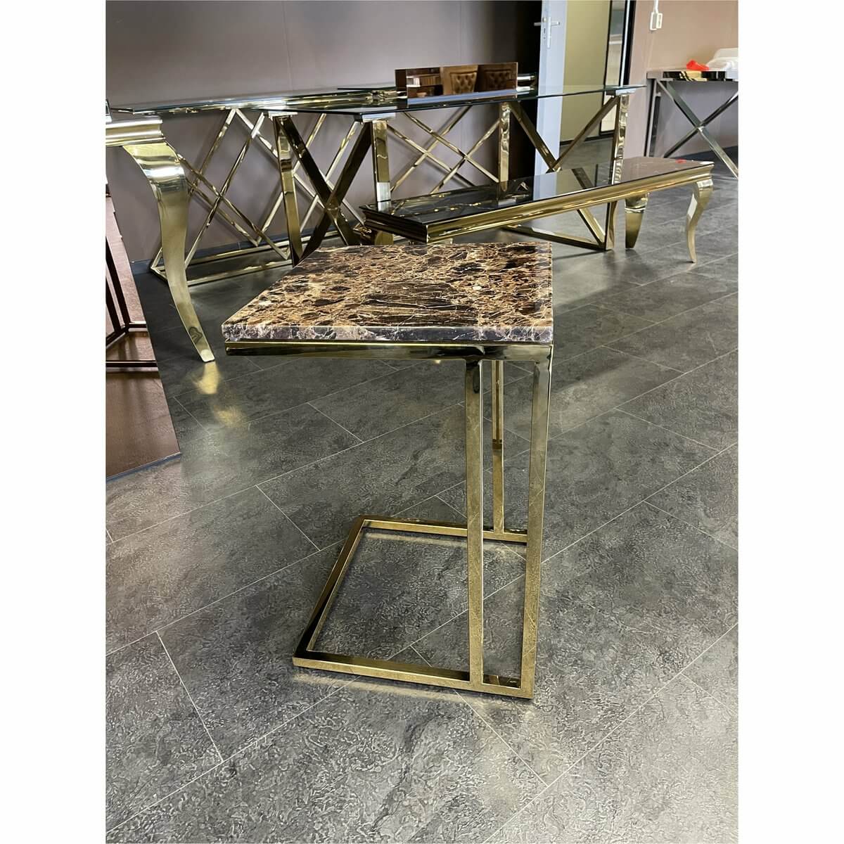 Laptop table Gold Marble - Luxury Living B.V.