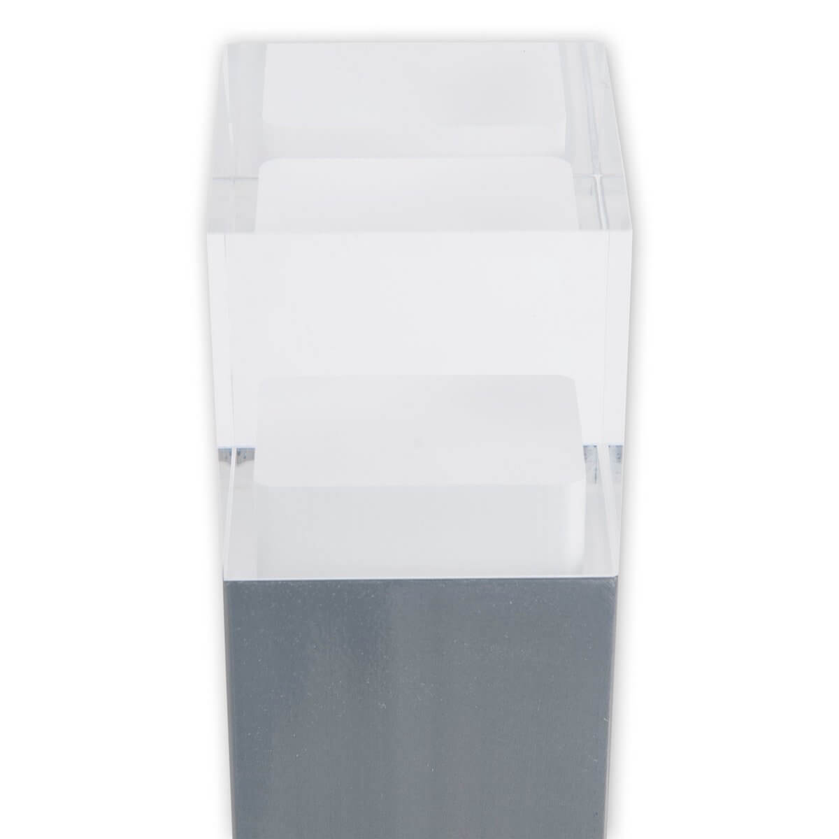 Leah staande buitenlamp ice cube - opaal kunststof - 8 × 8 × 62 cm