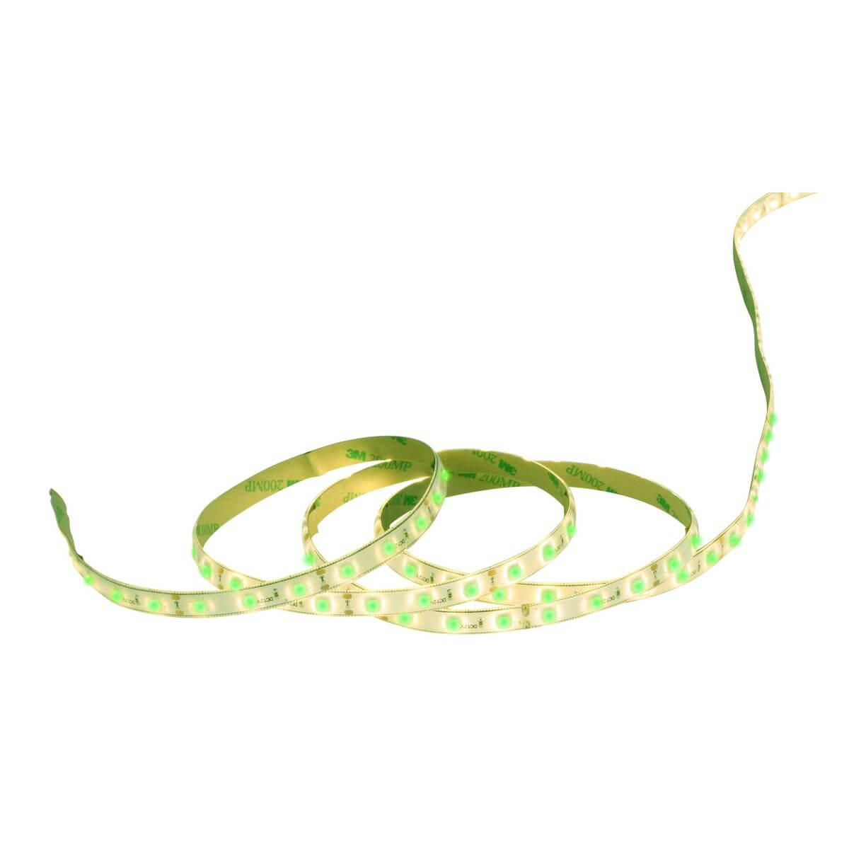 Led "Stripe" ca. 5 m lang, met 2 Flex -bindmiddelen en plug -in voeding; 300 LED's, groen.