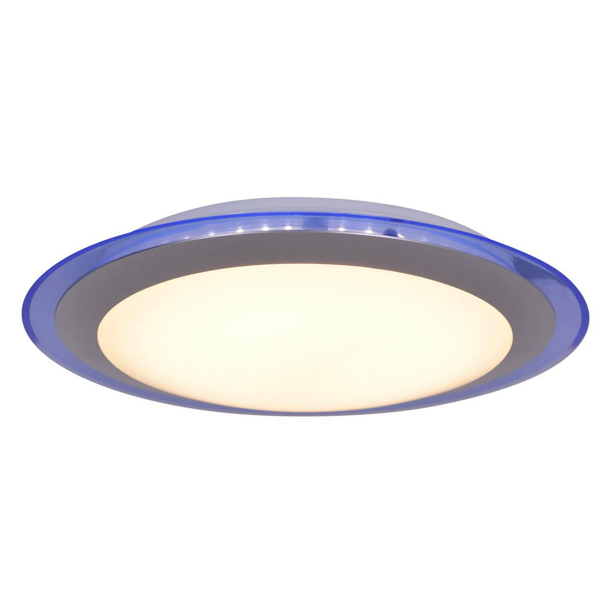 Lutos led plafondlamp blauw zilver - glare-vrij licht - Ø 33 × 6,5 cm