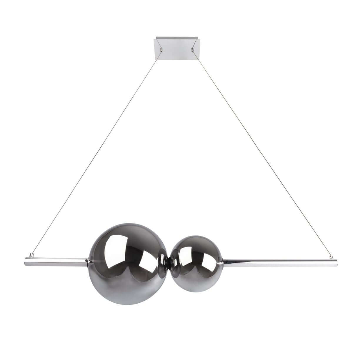 NOVA hanglamp wit chroom - met rookglas - 105,3 × 25 × 150 cm