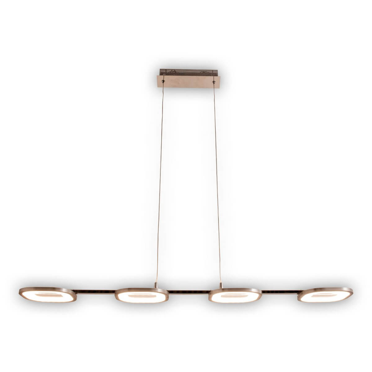 Näve LED hanglamp balk staal blank - met chromen details - 100 × 16 × 150 cm
