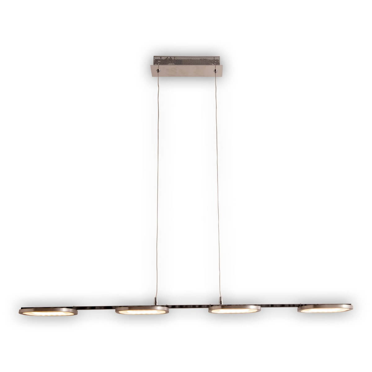 Näve LED hanglamp balk staal blank - met chromen details - 100 × 16 × 150 cm