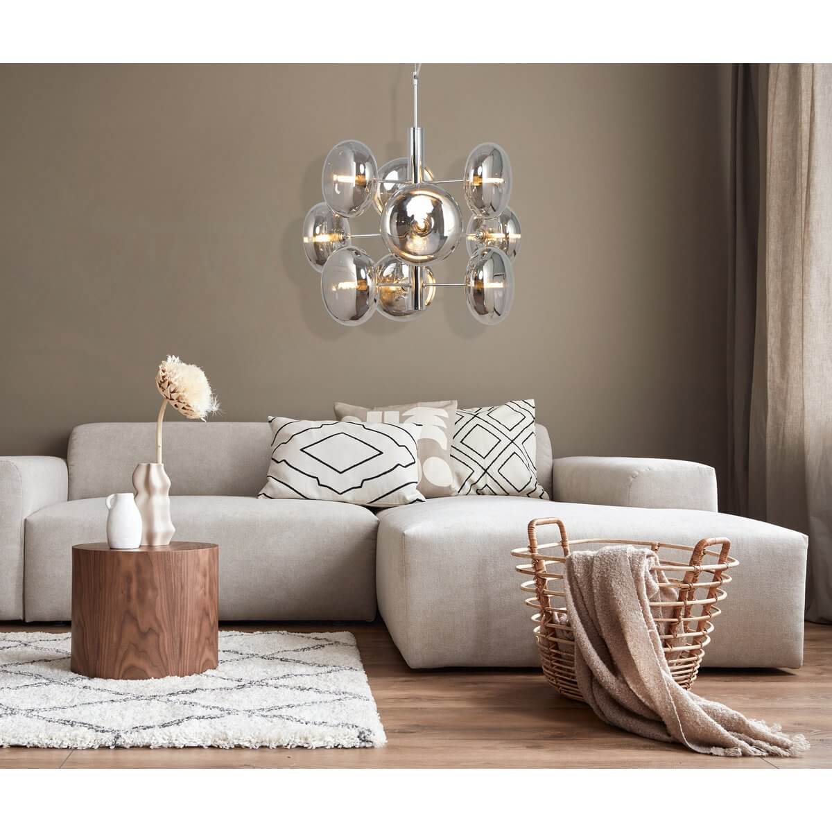 Näve hanglamp amberglas met messing frame - Ø 53 × 207 cm