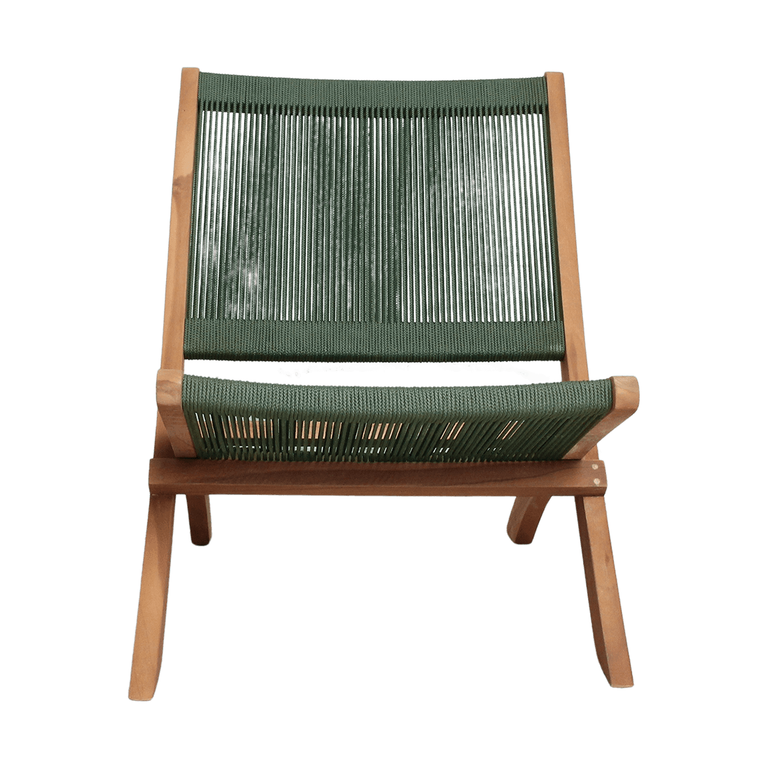 Rope opvouwbare loungestoel groen - Raw Materials