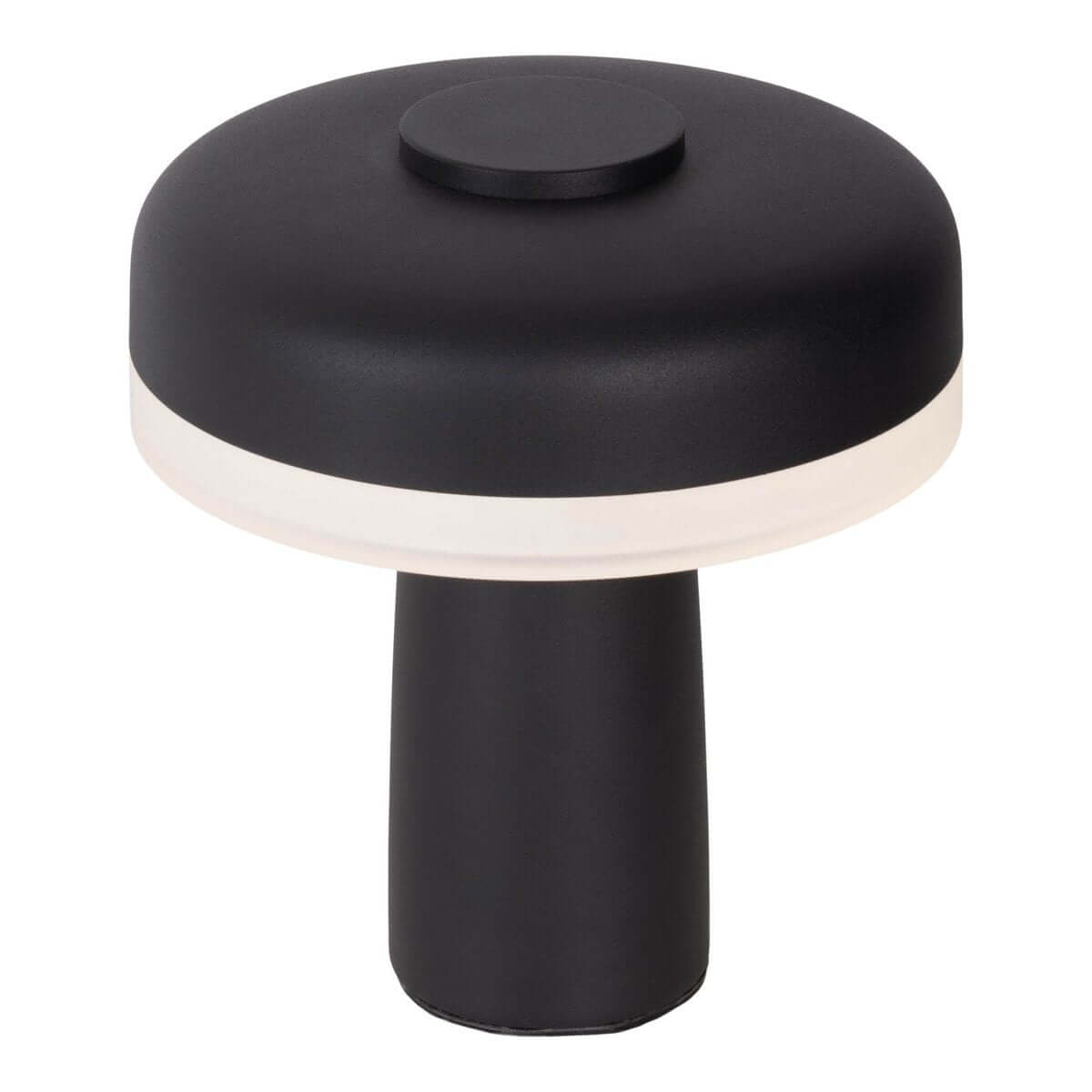 Pilu draadloze tafellamp zwart metaal - dimbaar met touch - Ø 15 × 16,5 cm