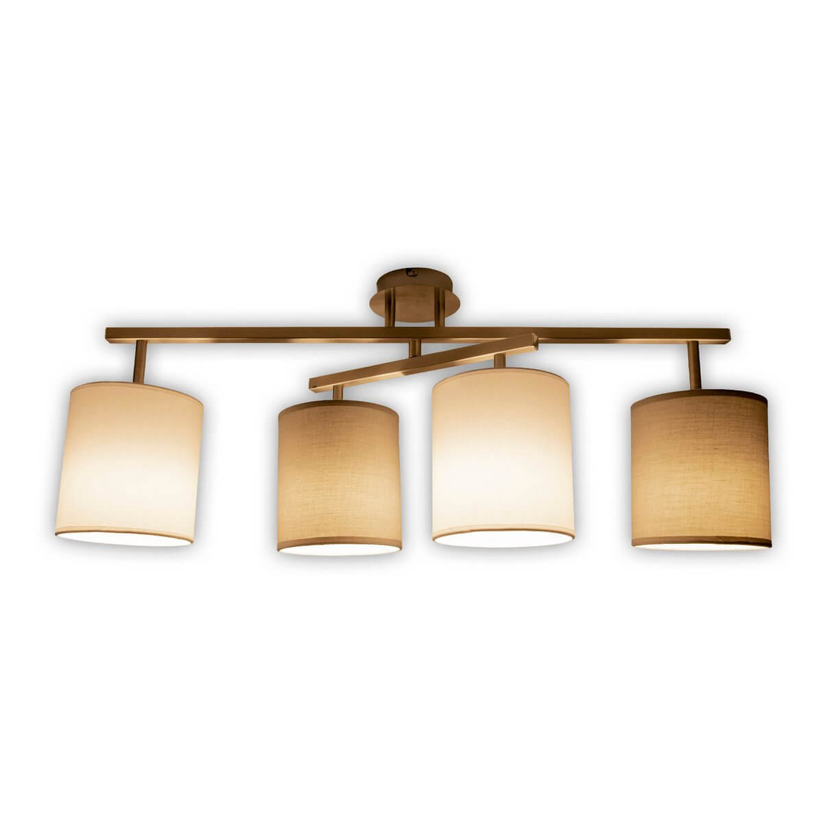 Plafondlamp met verstelbare kappen grijs wit - E27 - 82 × 29 × 33 cm