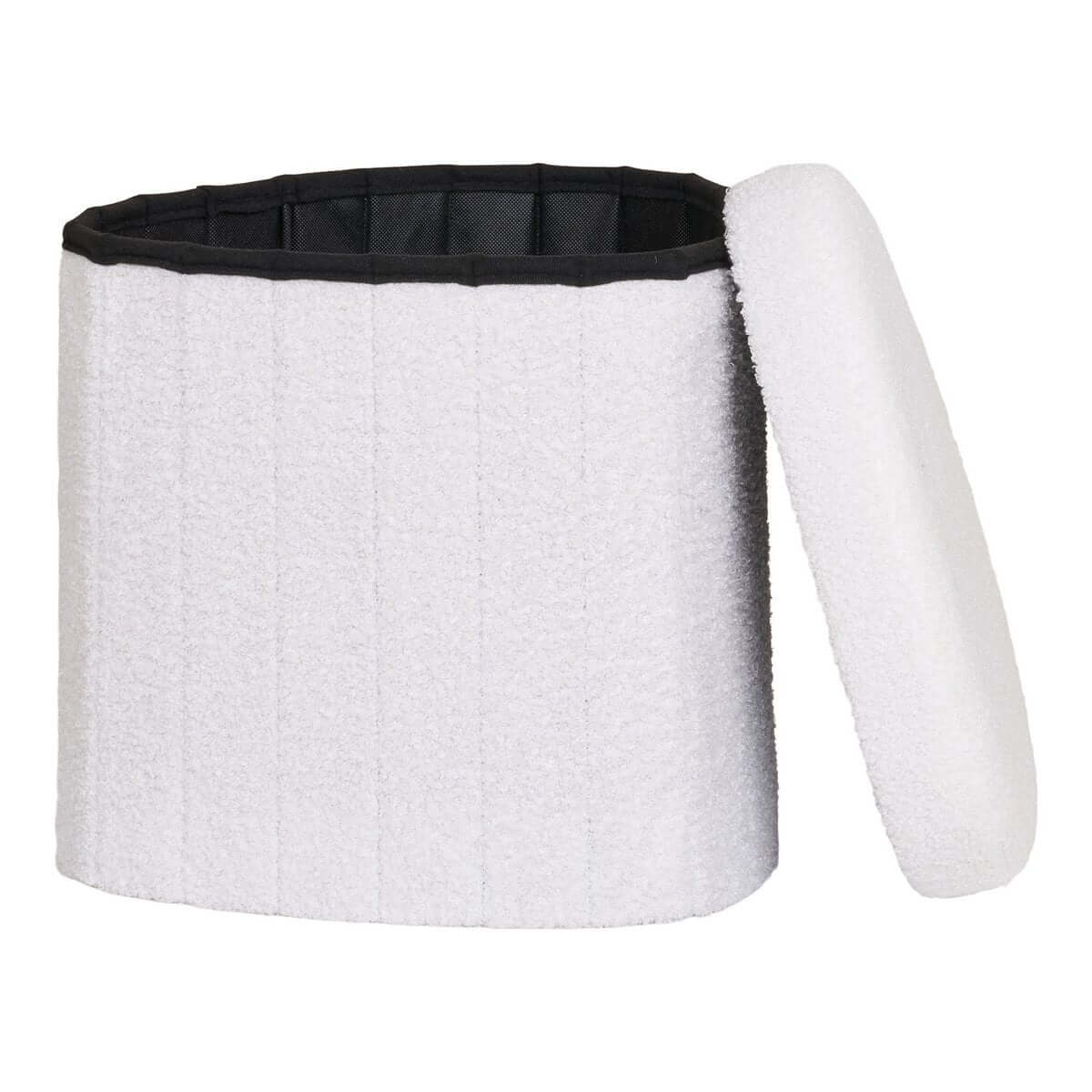 Poef Medford Wit 36,5x42,5x37,5 cm van Polyester met Schuim