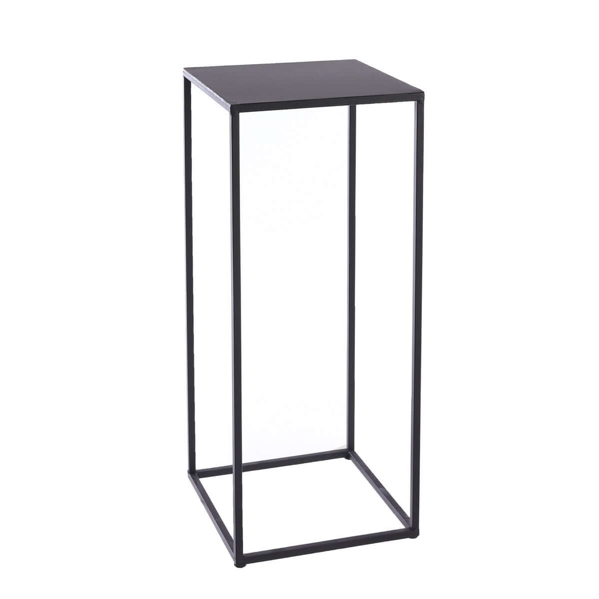 Quinty bijzettafels metaal zwart - vierkant met hoogteverschil - set van 3