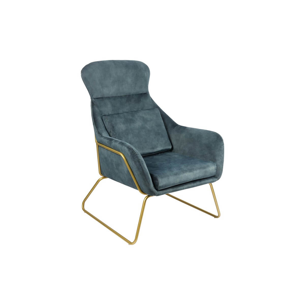 Relax armchair made of velvet velor blue - SalesFever