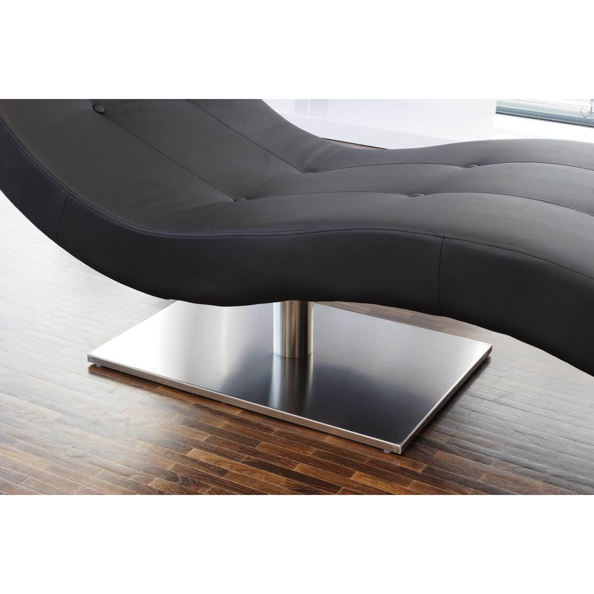 Relaxation lounger black imitation leather look - SalesFever