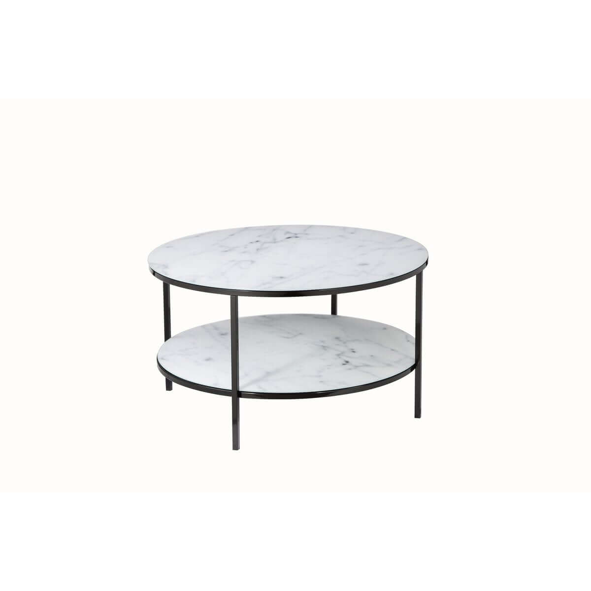 Salontafel met 2 planken Ø 80 cm - SalesFever