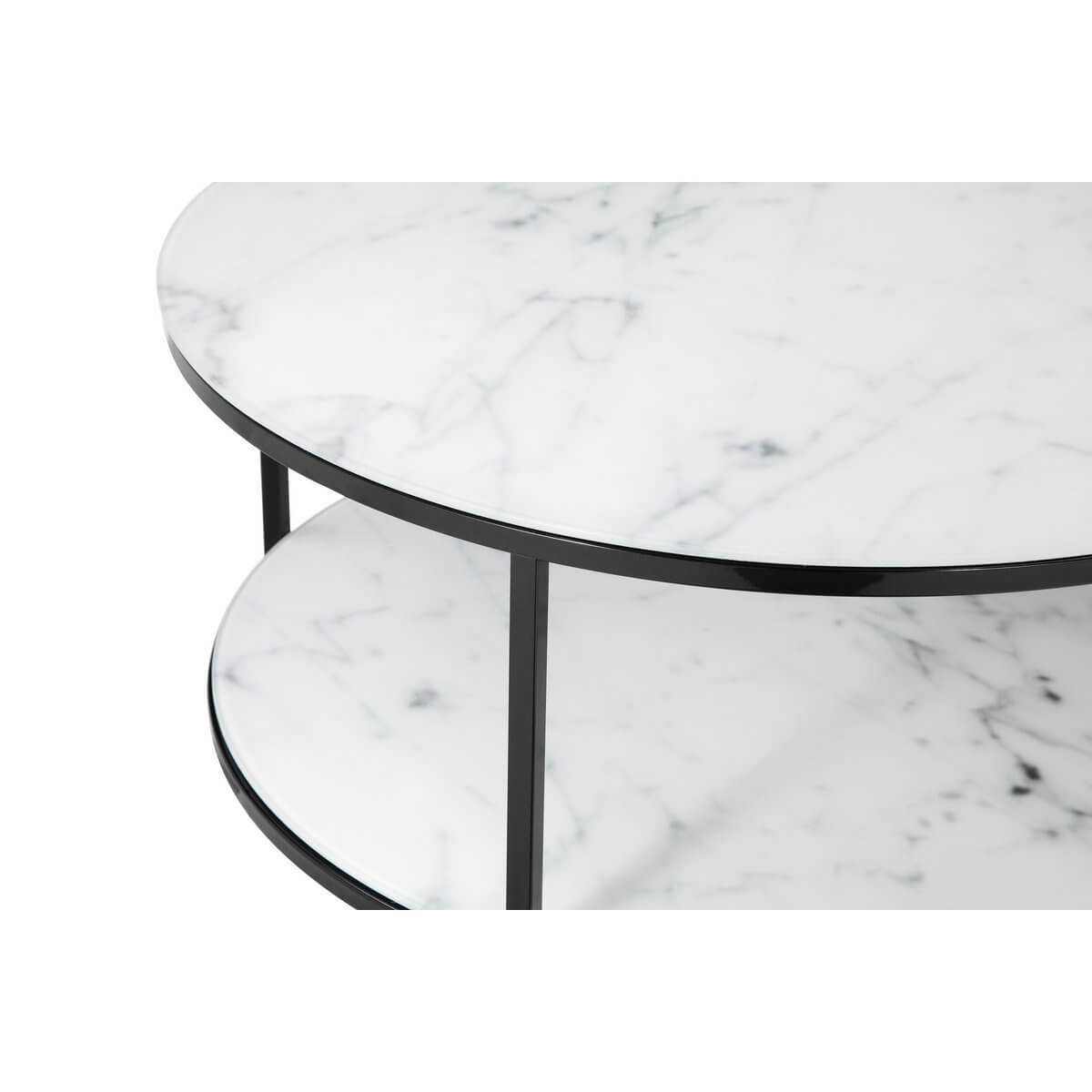 Salontafel met 2 planken Ø 80 cm - SalesFever