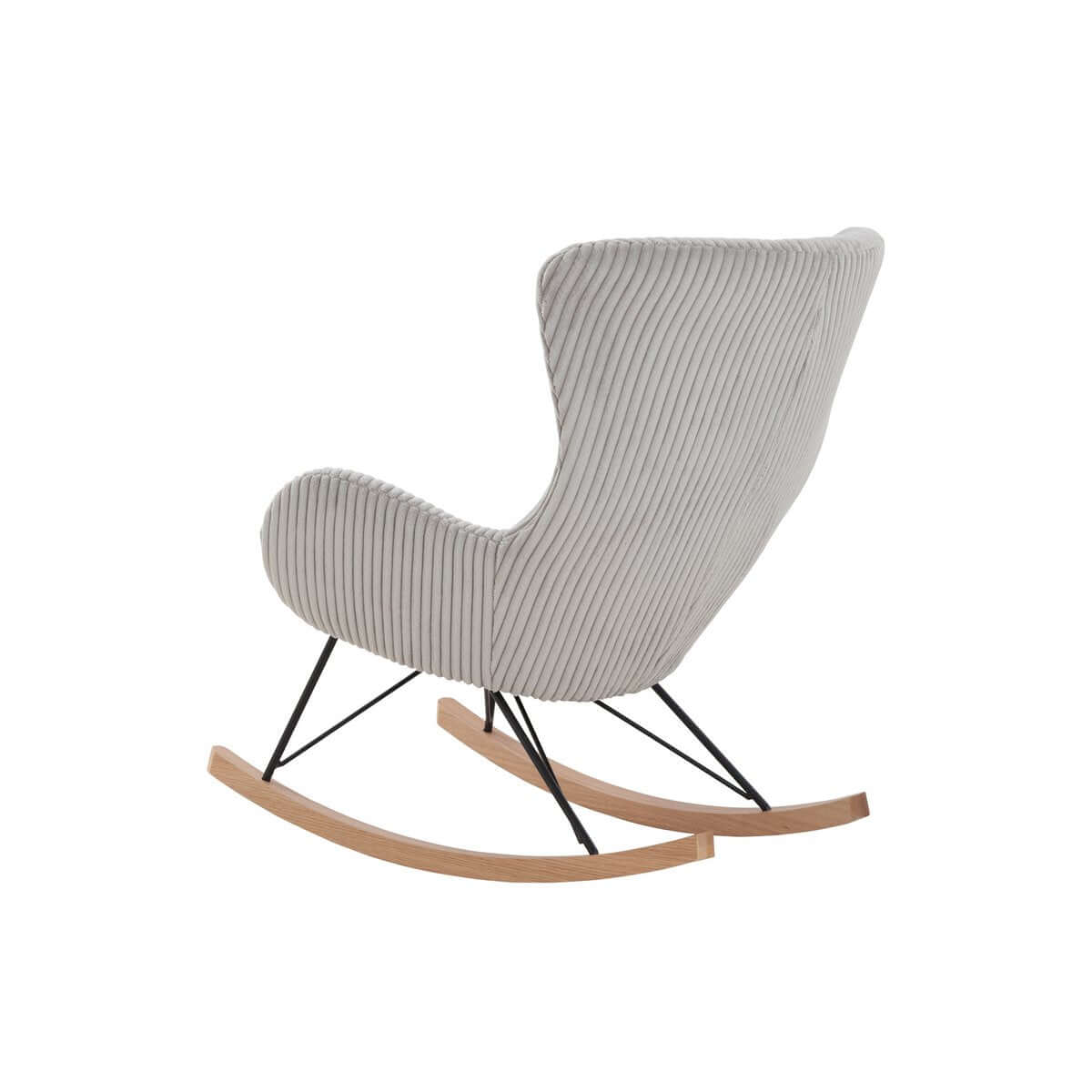 Rocking chair gray with textured fabric - SalesFever