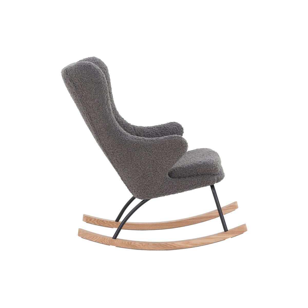 Rocking chair teddy fur grey - SalesFever