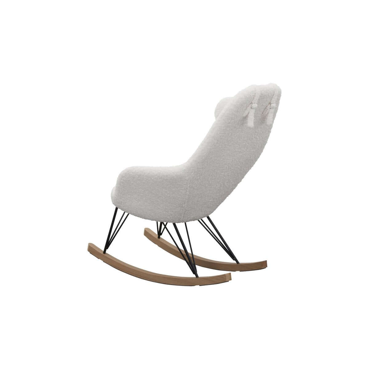 White teddy fur rocking chair - SalesFever