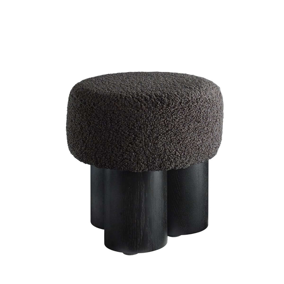 Seat pouf Ø 50 cm black/gray - SalesFever