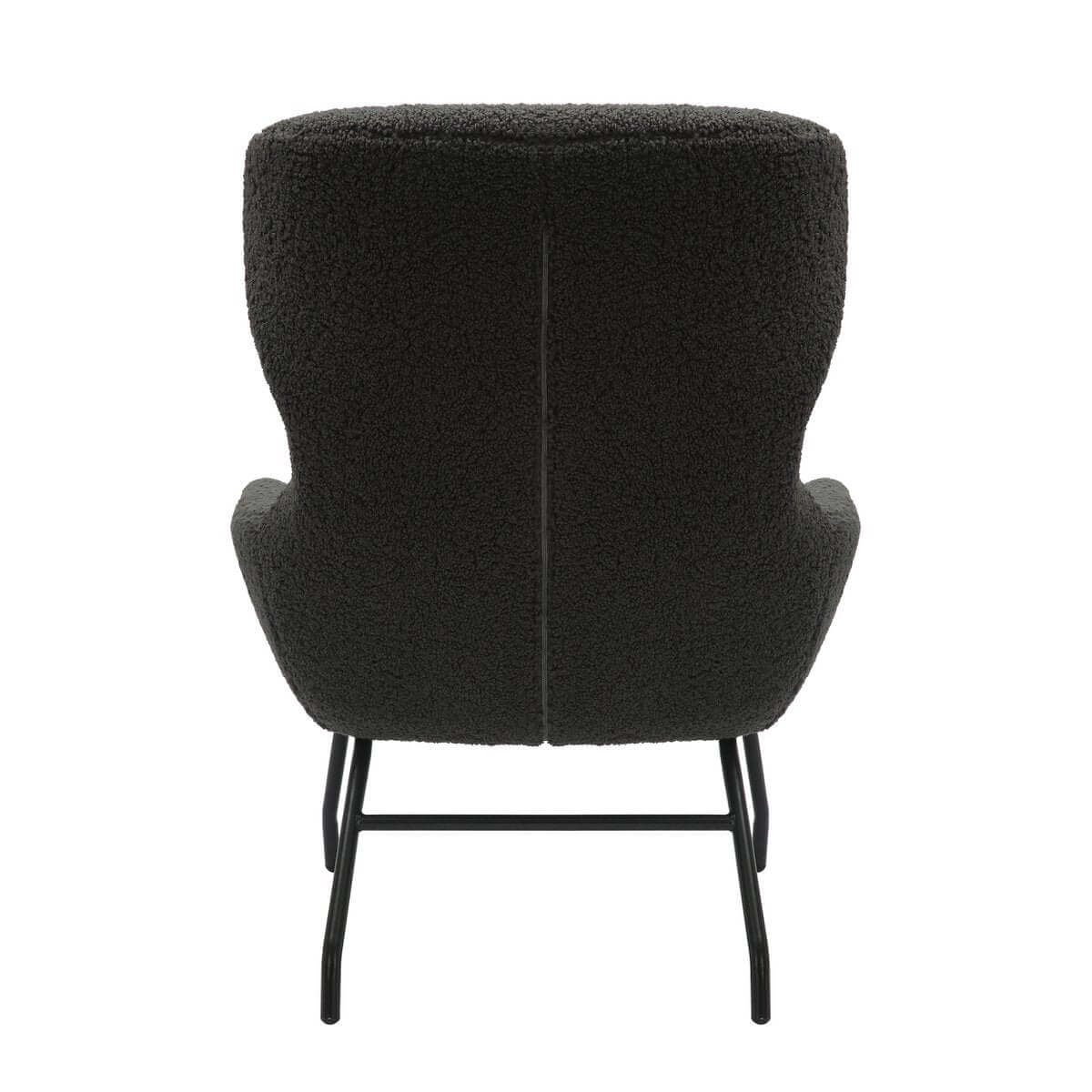 Sessel und Hocker Set Teddyfell Anthrazit - SalesFever