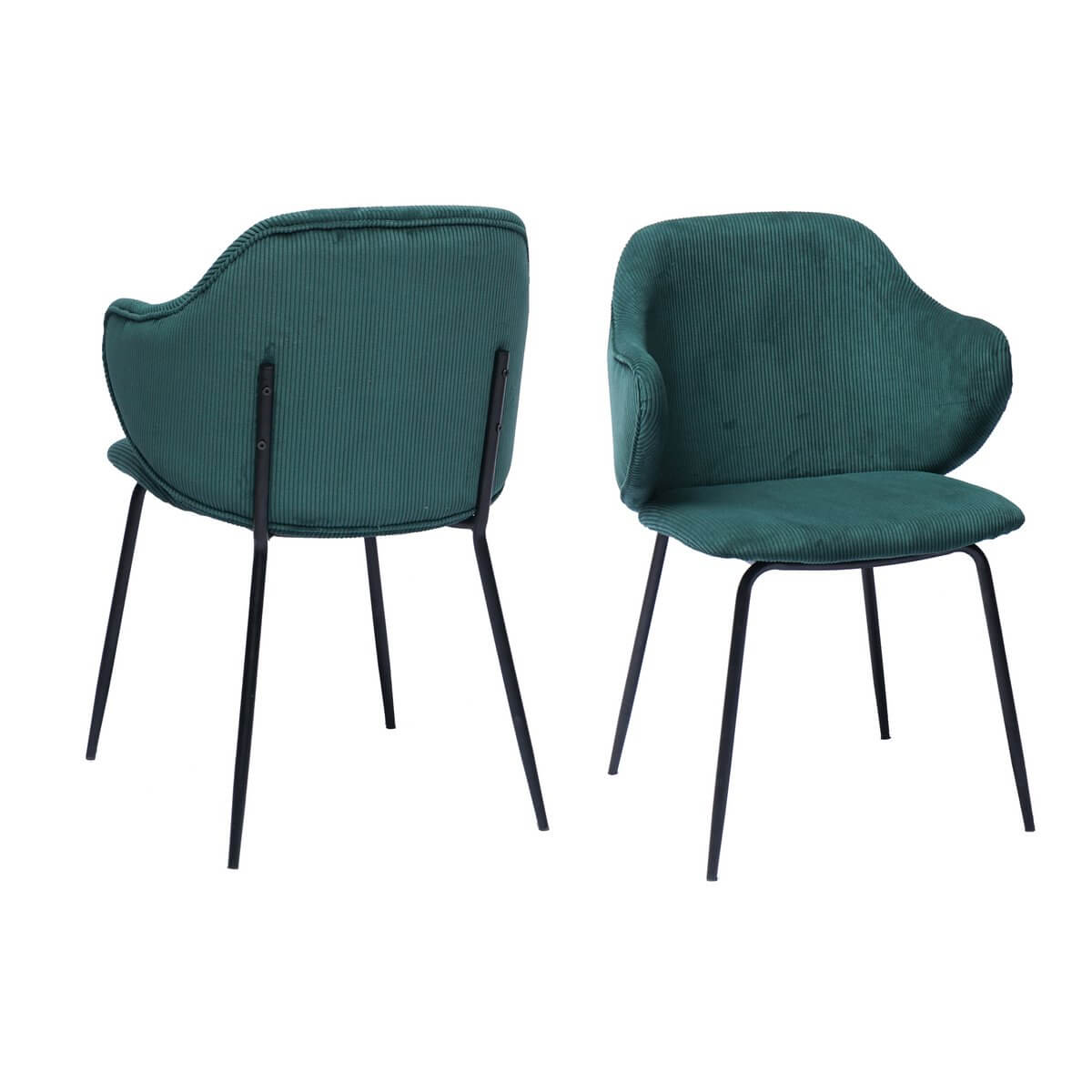Set of 2 armchairs dark green - SalesFever