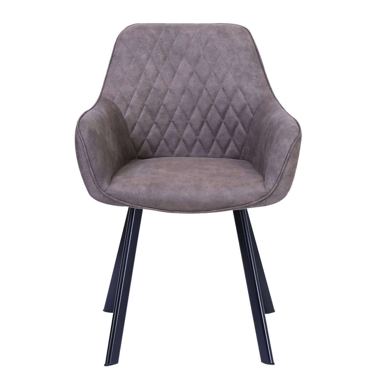 Set of 2 armchairs in taupe microfibre - SalesFever