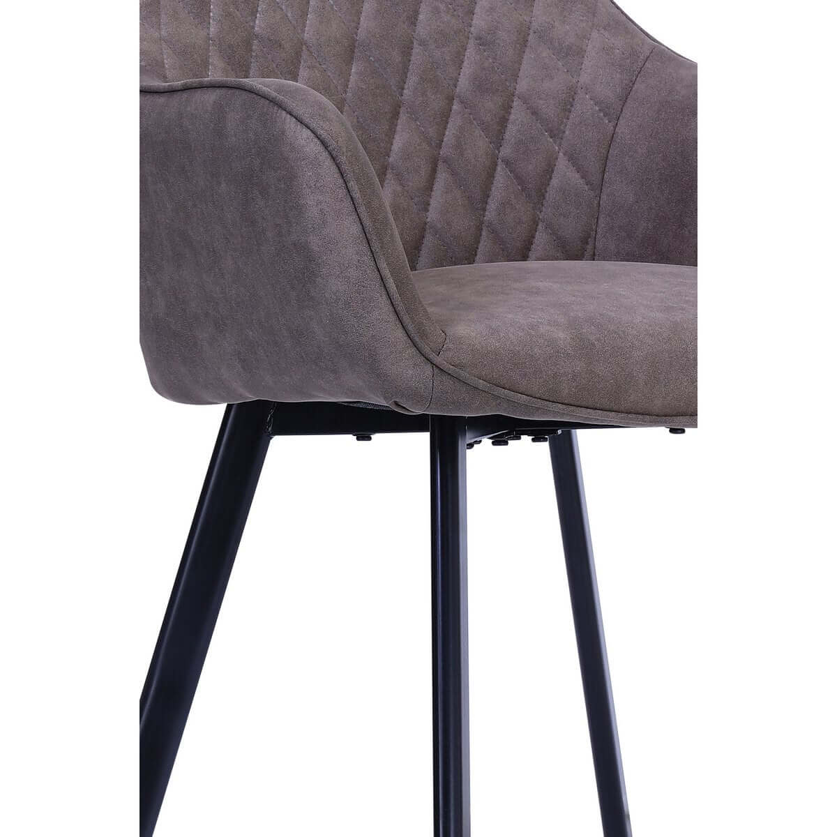 Set of 2 armchairs in taupe microfibre - SalesFever