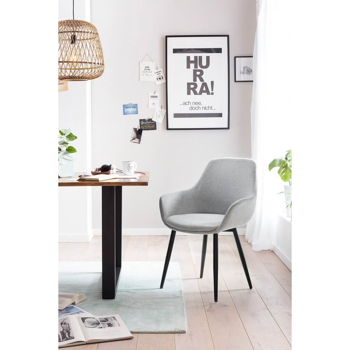 Set of 2 armchairs light grey - SalesFever