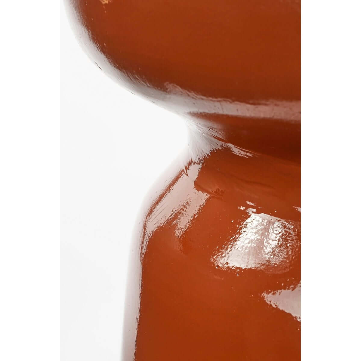 Stage bijzettafel cement oranje - rond met sculpturale vorm - Ø 35 × 45 cm