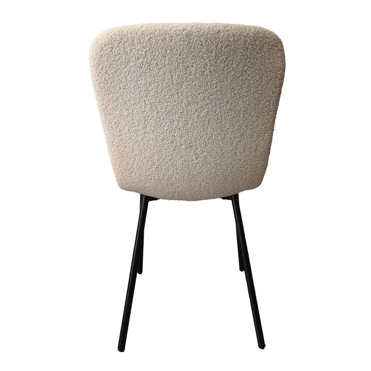 Bouclé look chair set of 4 beige - SalesFever