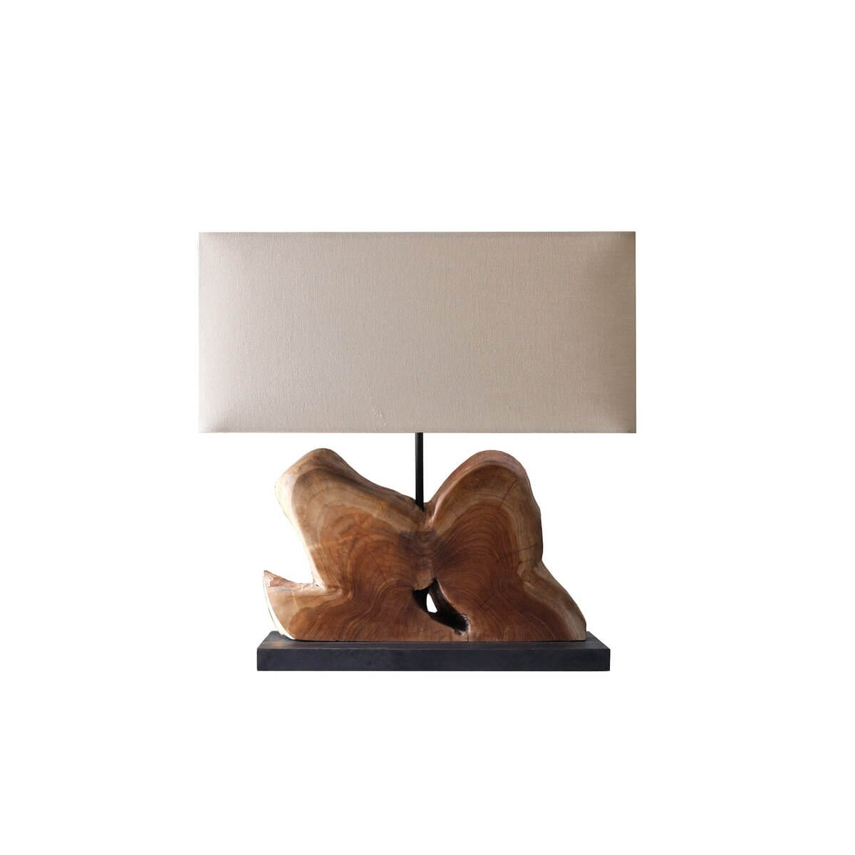 Tischleuchte Treibholz/Leinen Natur 50 cm - SalesFever