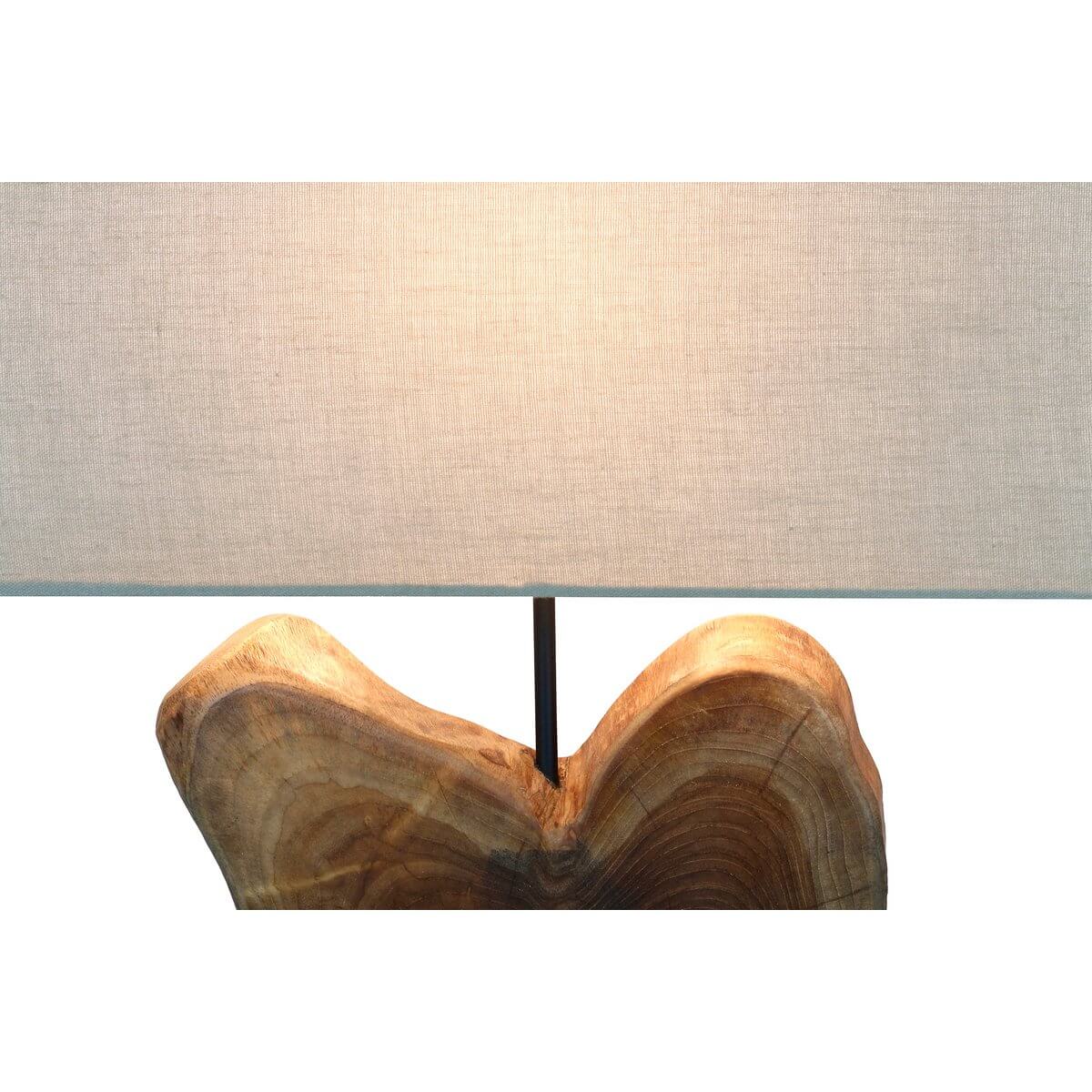 Tischleuchte Treibholz/Leinen Natur 50 cm - SalesFever