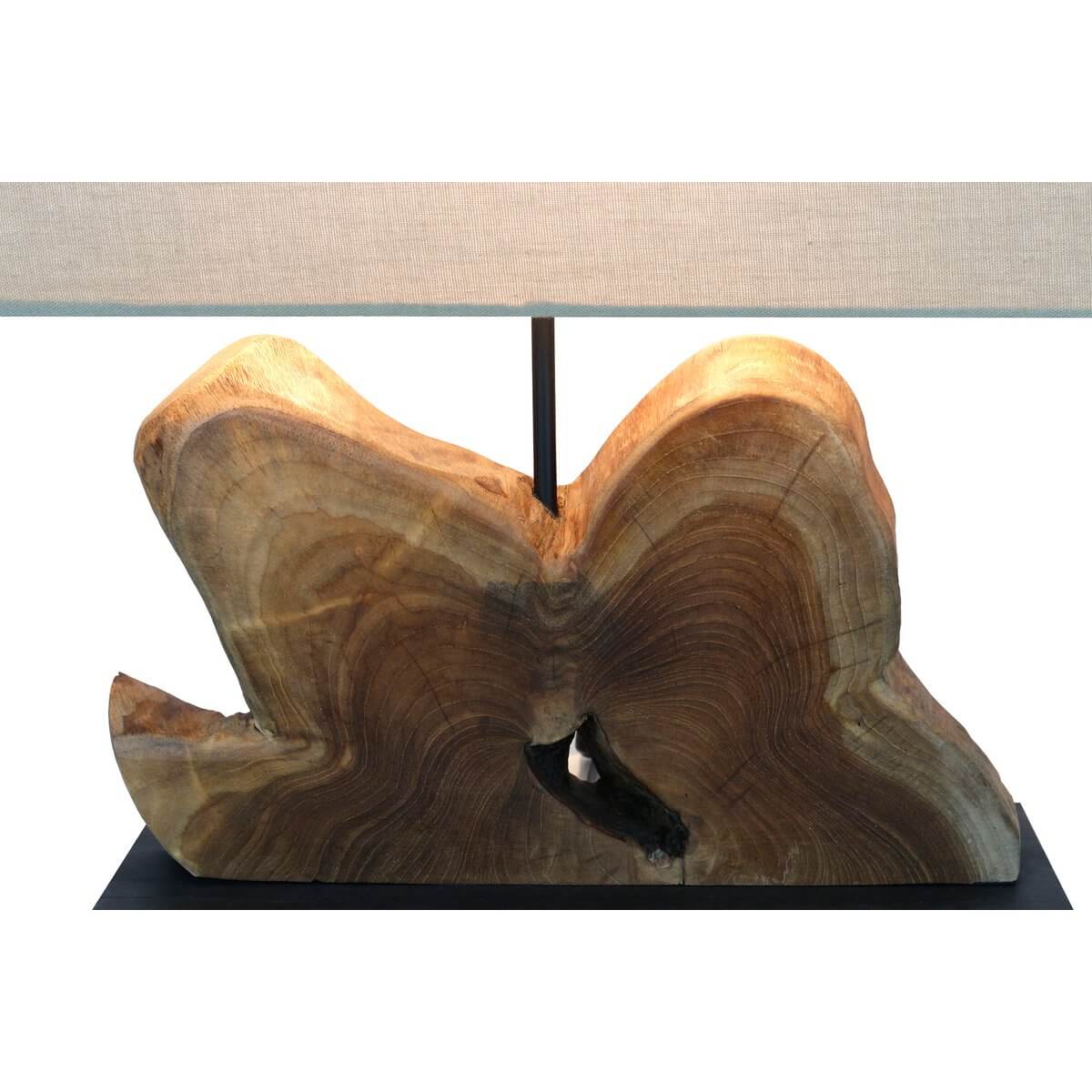 Tischleuchte Treibholz/Leinen Natur 50 cm - SalesFever