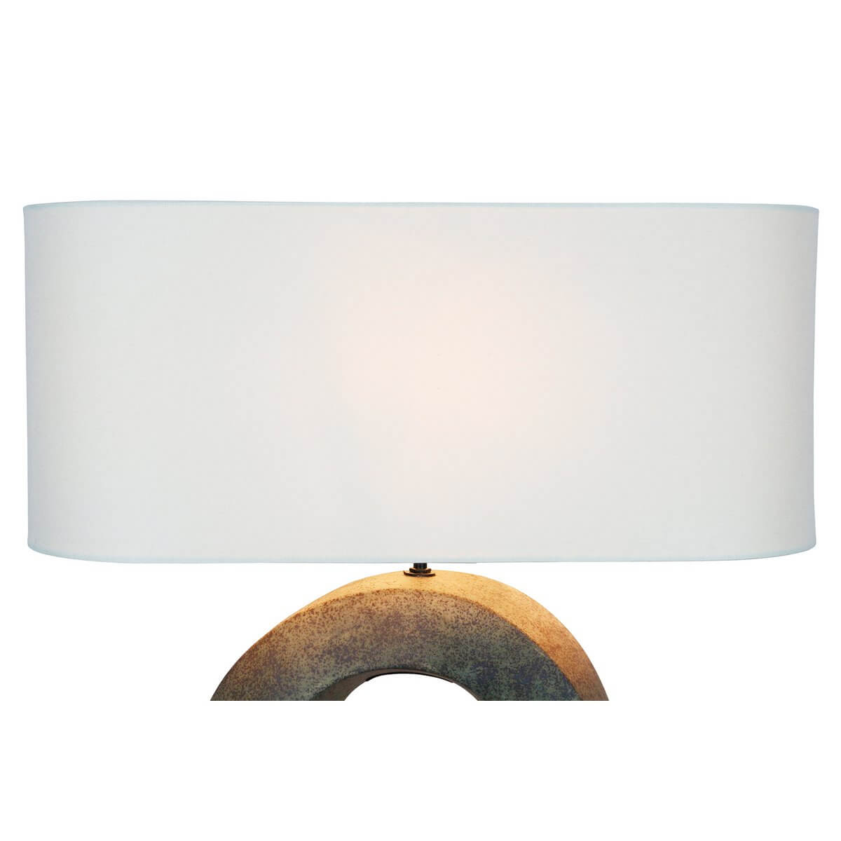 Tischleuchte Keramik/Leinen Grün/Beige - SalesFever