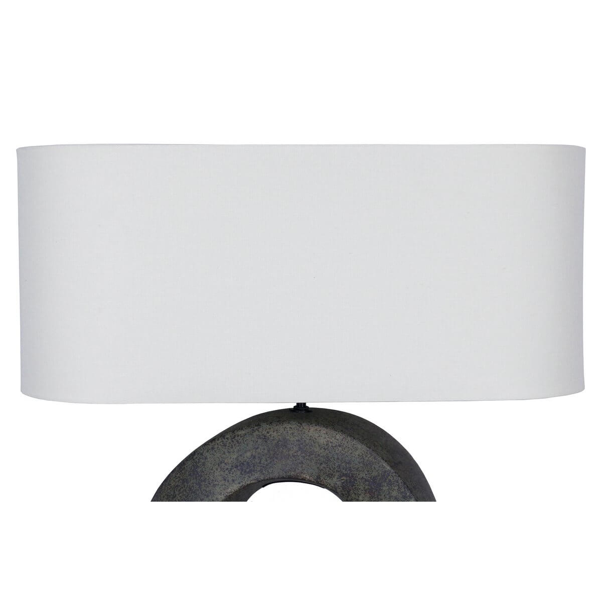 Tischleuchte Keramik/Leinen Grün/Beige - SalesFever