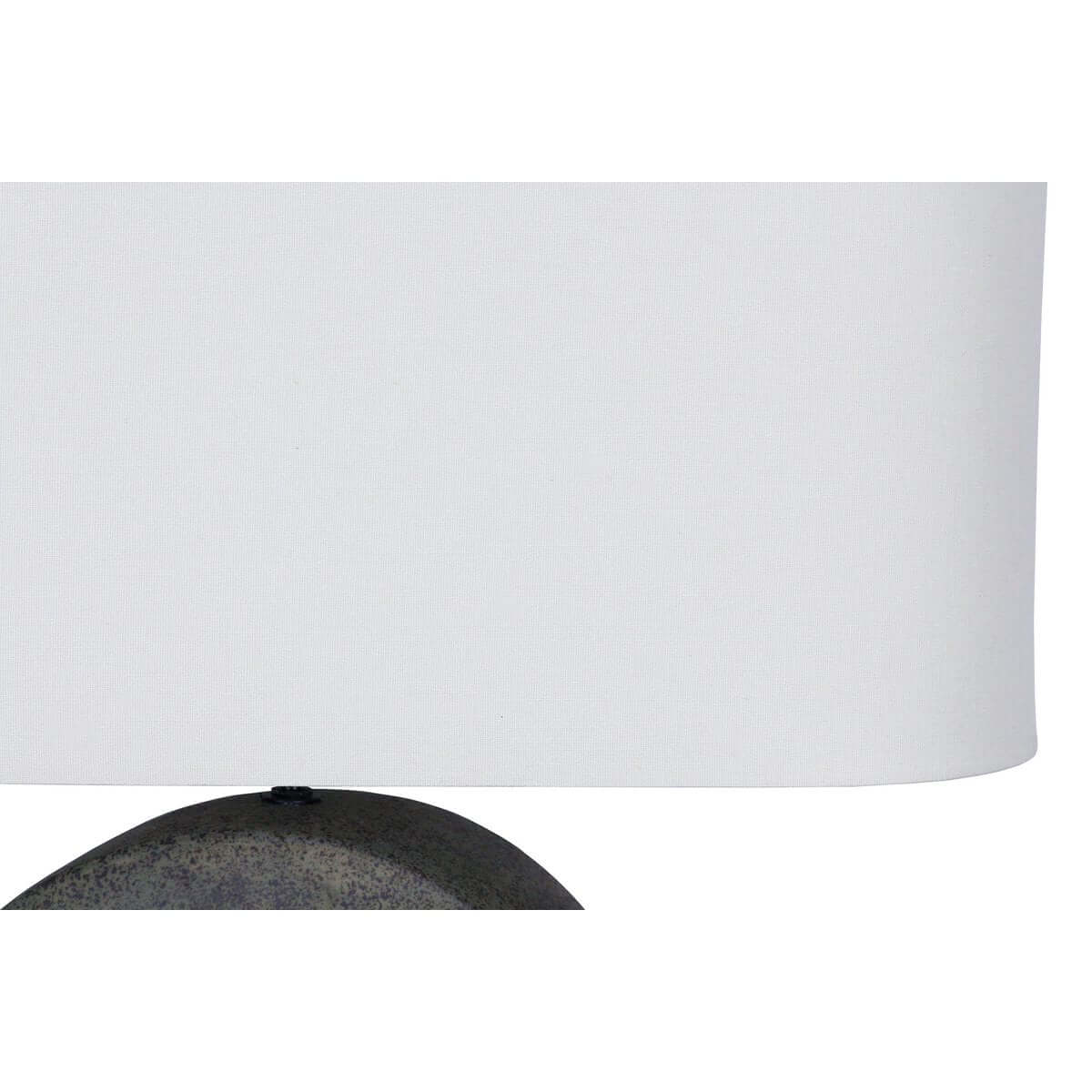 Tischleuchte Keramik/Leinen Grün/Beige - SalesFever