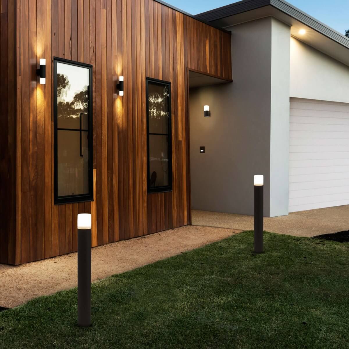 Torcia staande buitenlamp padlicht - rondom licht - Ø 7,6 × 80 cm