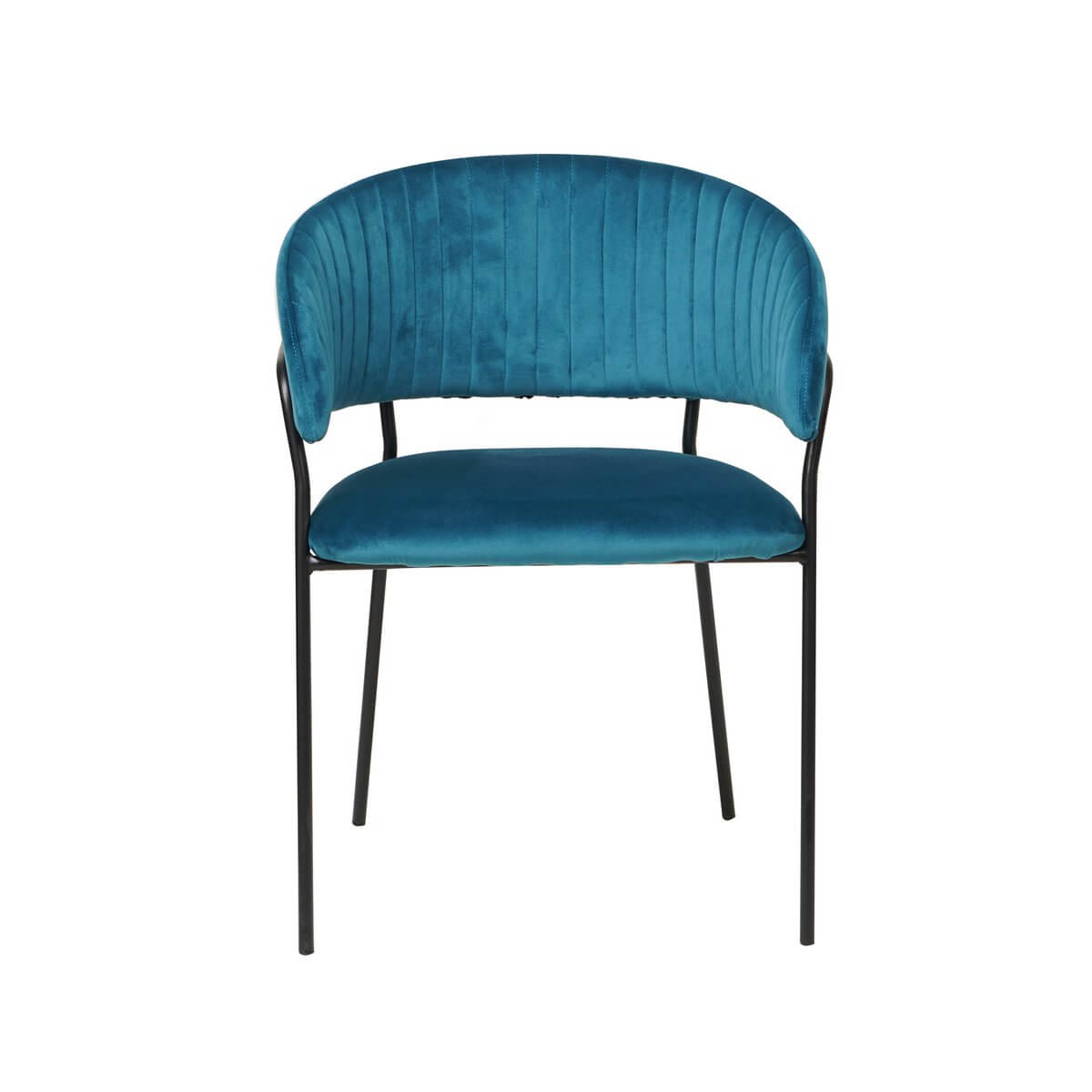 Velvet chair with turquoise back quilting - SalesFever