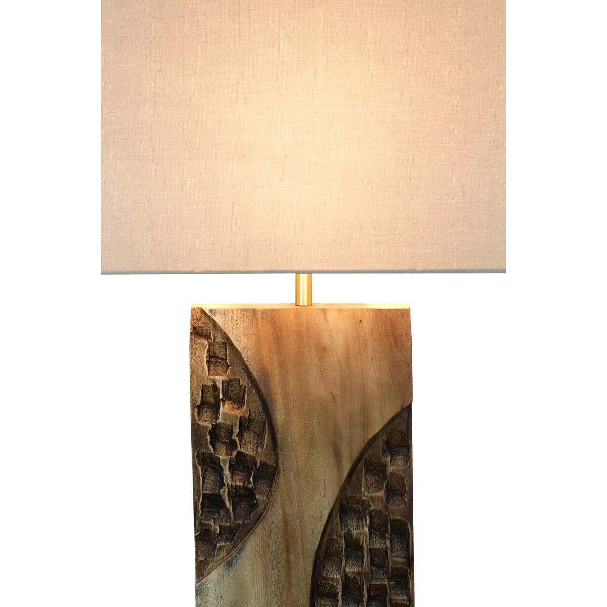 Stehleuchte Akazie/Leinen Natur 171 cm - SalesFever