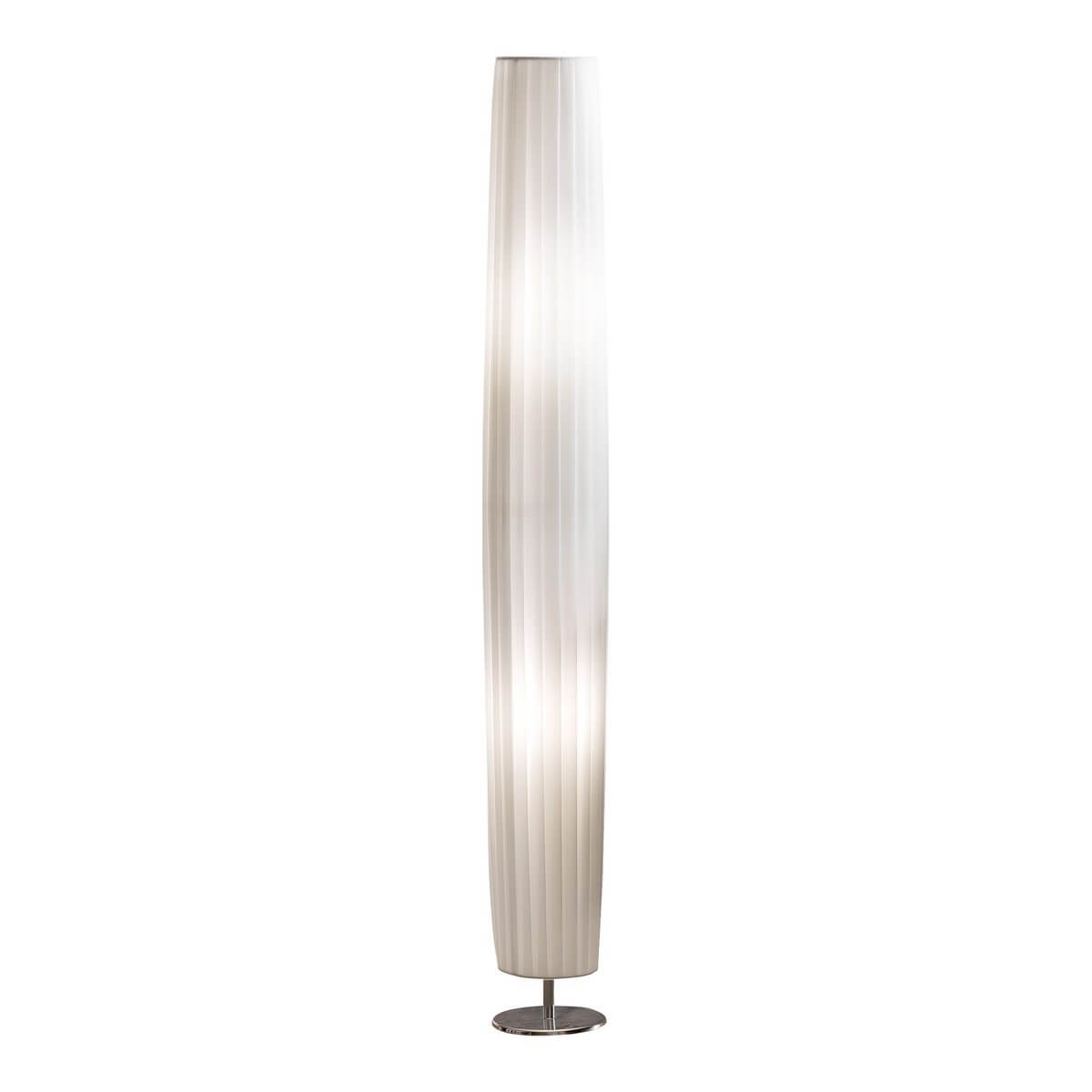 Floor lamp 120 cm round white, chrome - SalesFever