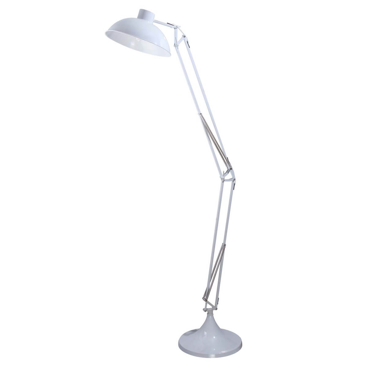 Industrial floor lamp white adjustable - SalesFever