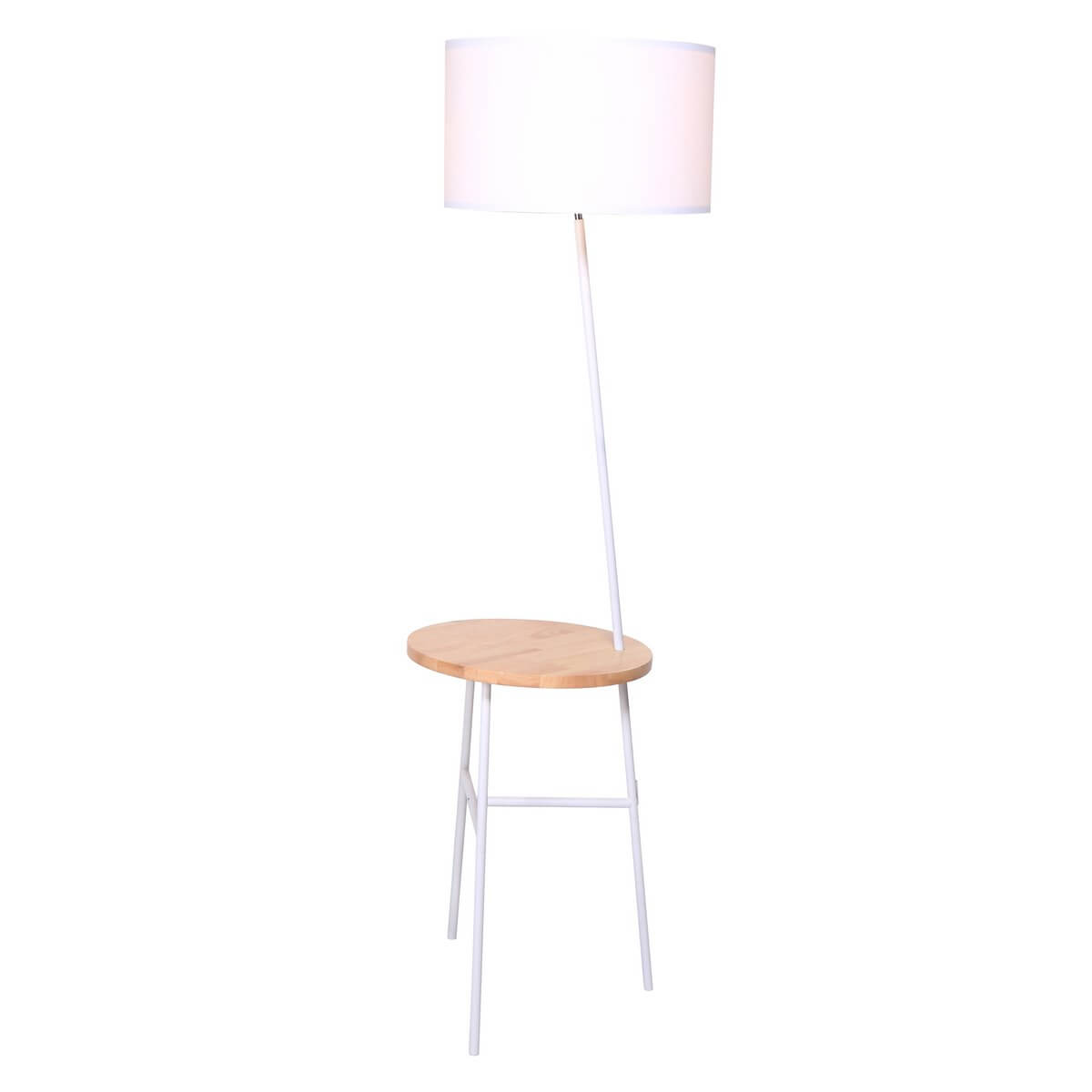Floor lamp with wooden tray - SalesFever