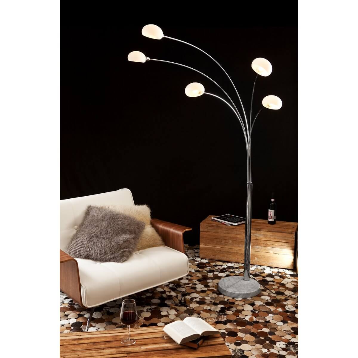 Five Fingers 210 cm white glass, marble - SalesFever