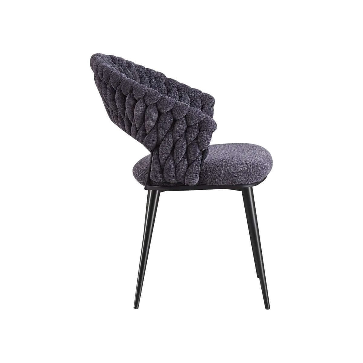 Dining room chair Wave Braided | Anthracite - Luxury Living B.V.