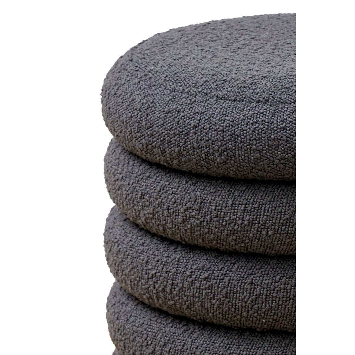 Looped Sitzhocker Ø38 cm Anthrazit - SalesFever