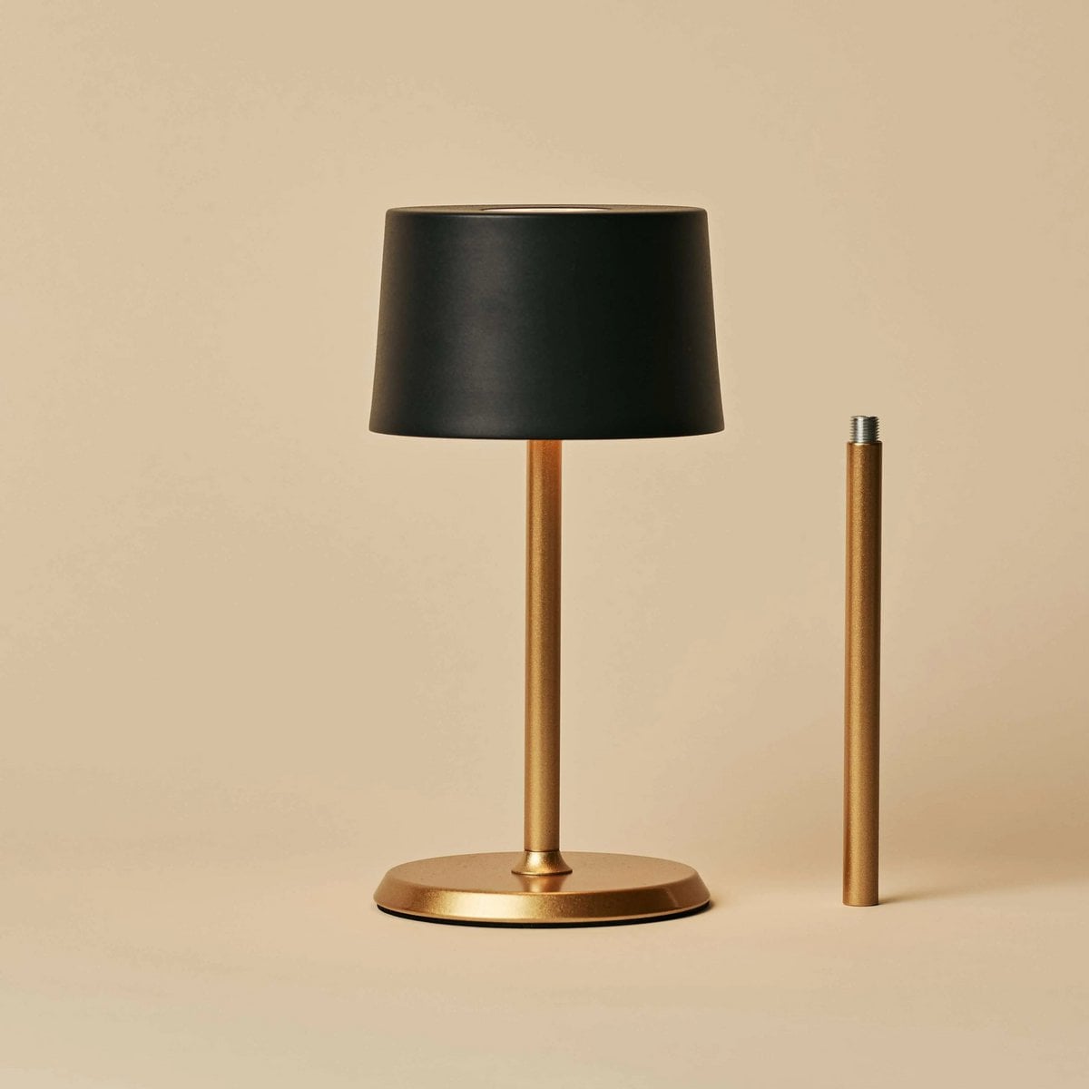 David Black & Gold oplaadbare tafellamp 2 op 1 met verstelbare hoogte - dimbaar en draadloos met 120 uur batterij